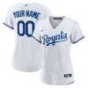 Kansas City Royals Nike Women's Replica Custom Jersey - White - Front View