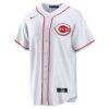 Cincinnati Reds Nike Home Blank Replica Jersey - White - Side View