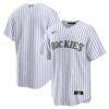 Colorado Rockies Nike Home Blank Replica Jersey - White - Front View