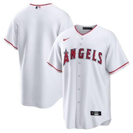 Los Angeles Angels Nike Home Blank Replica Jersey - White - Front View