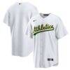 Athletics Nike Home Blank Replica Jersey - White - Front View