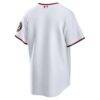 Washington Nationals Nike Home Blank Replica Jersey - White - Detail View