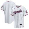 Washington Nationals Nike Home Blank Replica Jersey - White - Front View