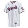 Washington Nationals Nike Home Blank Replica Jersey - White - Side View