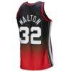 Bill Walton Portland Trail Blazers Mitchell & Ness 1976/77 Hardwood Classics Fadeaway Swingman Player Jersey - - Detail View