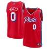 Tyrese Maxey Philadelphia 76ers Fashion7 Youth Fast Break Player Jersey - Red - Front View