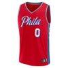 Tyrese Maxey Philadelphia 76ers Fashion7 Youth Fast Break Player Jersey - Red - Side View