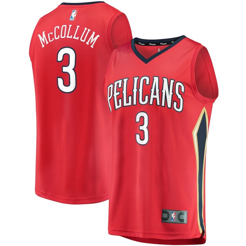 C.J. McCollum New Orleans Pelicans Fashion7 Youth Fast Break Replica Player Jersey Red - Statement Edition