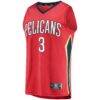 C.J. McCollum New Orleans Pelicans Fashion7 Youth Fast Break Replica Player Jersey Red - - Side View