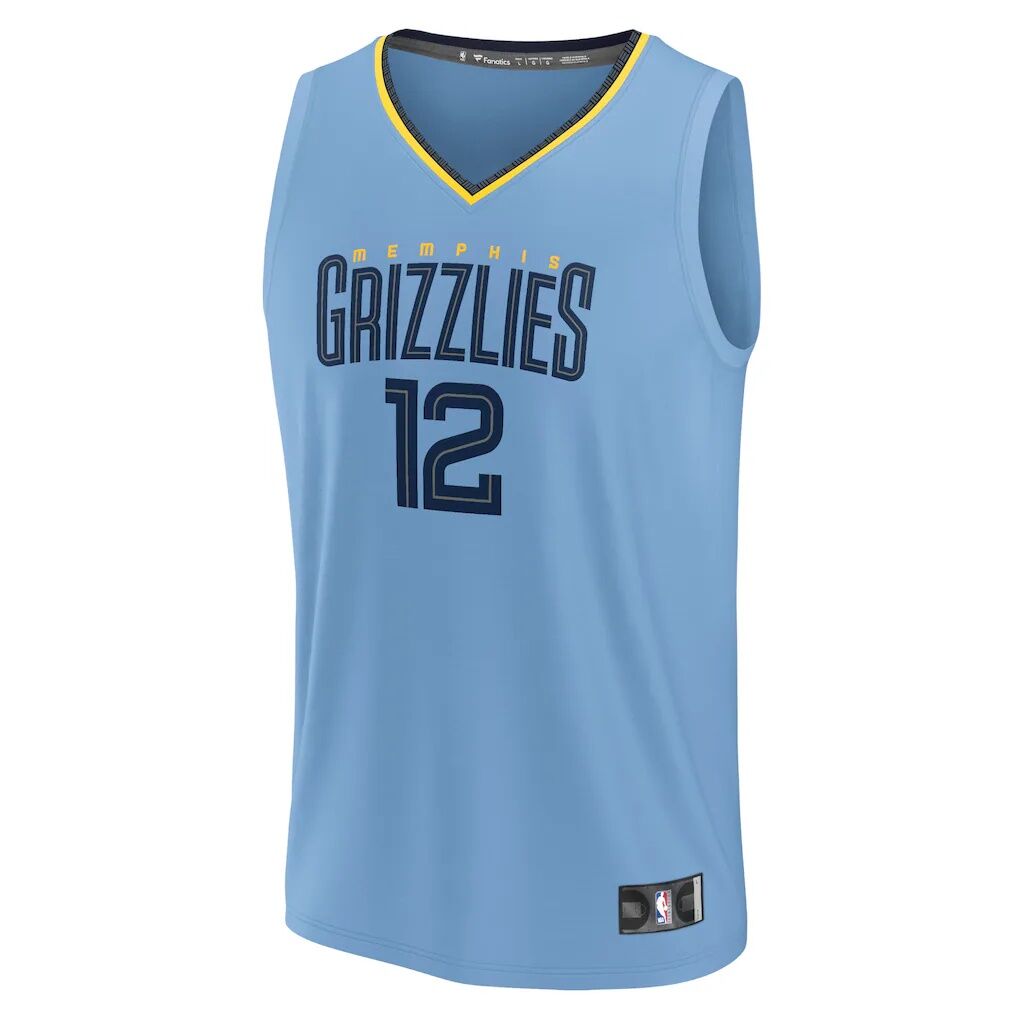Ja Morant Memphis Grizzlies Fashion7 Fast Break Replica Player Jersey - Statement Edition - Light Blue