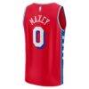 Tyrese Maxey Philadelphia 76ers Fashion7 Fast Break Replica Player Jersey - Red - Detail View