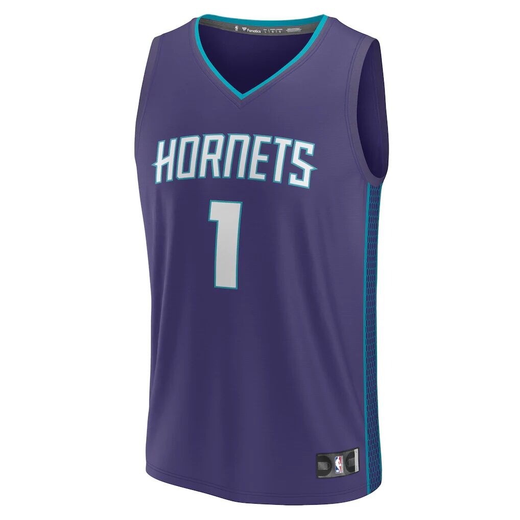 LaMelo Ball Charlotte Hornets Fashion7 Fast Break Replica Player Jersey – Statement Edition