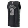 Keldon Johnson San Antonio Spurs Fashion7 Fast Break Replica Player Jersey - Black - Detail View