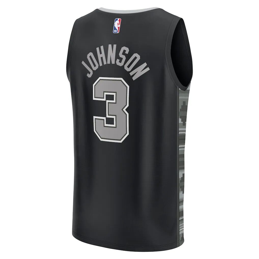 Keldon Johnson San Antonio Spurs Fashion7 Fast Break Replica Player Jersey - Statement Edition