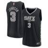 Keldon Johnson San Antonio Spurs Fashion7 Fast Break Replica Player Jersey - Black - Front View