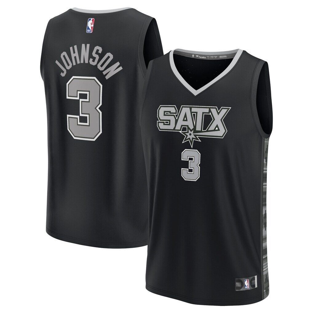Keldon Johnson San Antonio Spurs Fashion7 Fast Break Replica Player Jersey - Statement Edition