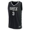 Keldon Johnson San Antonio Spurs Fashion7 Fast Break Replica Player Jersey - Black - Side View