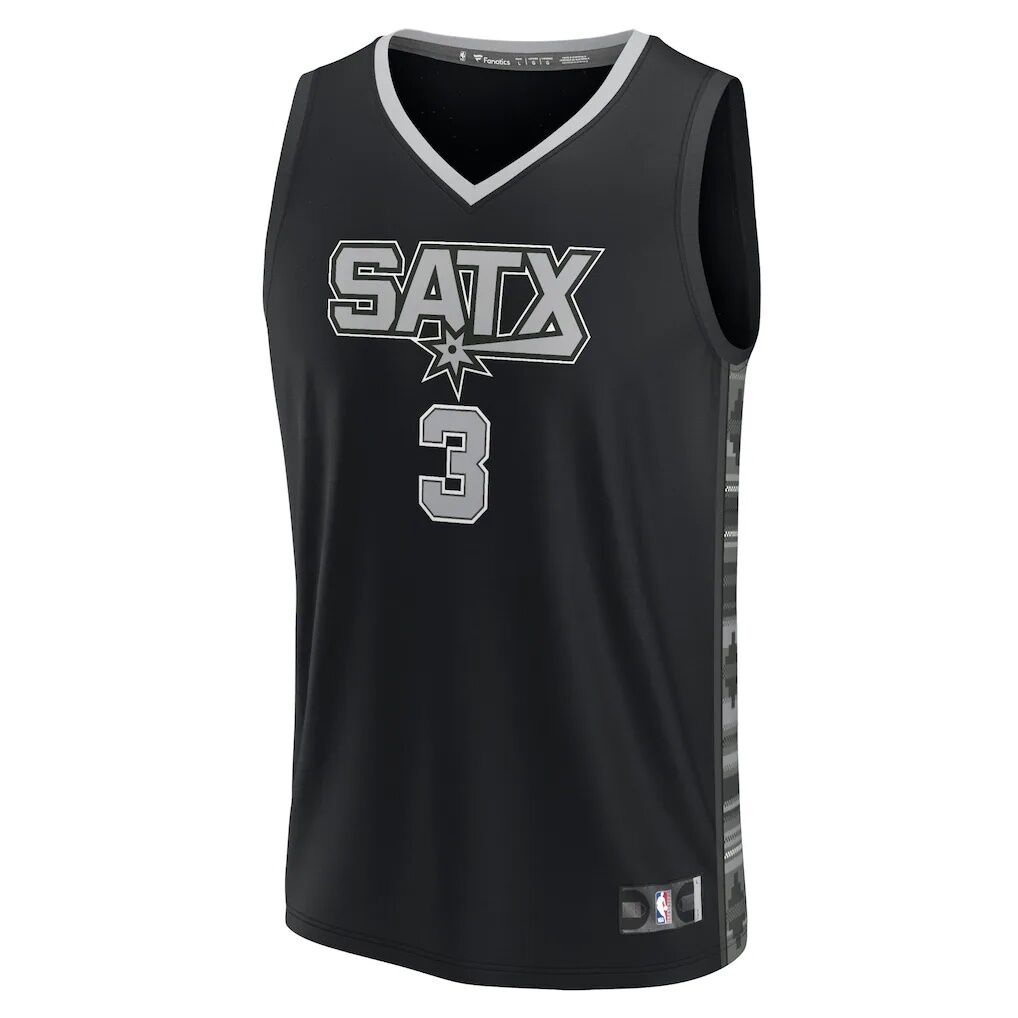 Keldon Johnson San Antonio Spurs Fashion7 Fast Break Replica Player Jersey - Statement Edition