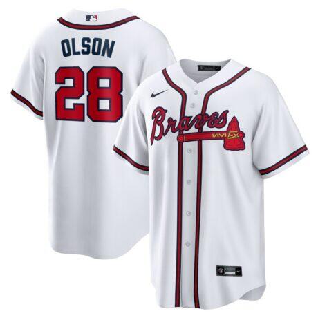 Matt Olson Atlanta Braves Nike Home Replica Player Jersey - White - Front View