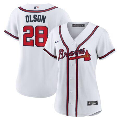 Matt Olson Atlanta Braves Nike Women's Home Replica Player Jersey - White - Front View