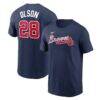 Matt Olson Atlanta Braves Nike Name & Number T-Shirt - Navy - Front View