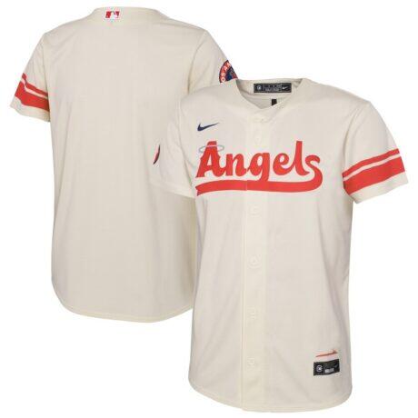 Los Angeles Angels Nike Toddler City Connect Replica Jersey - Cream - Front View