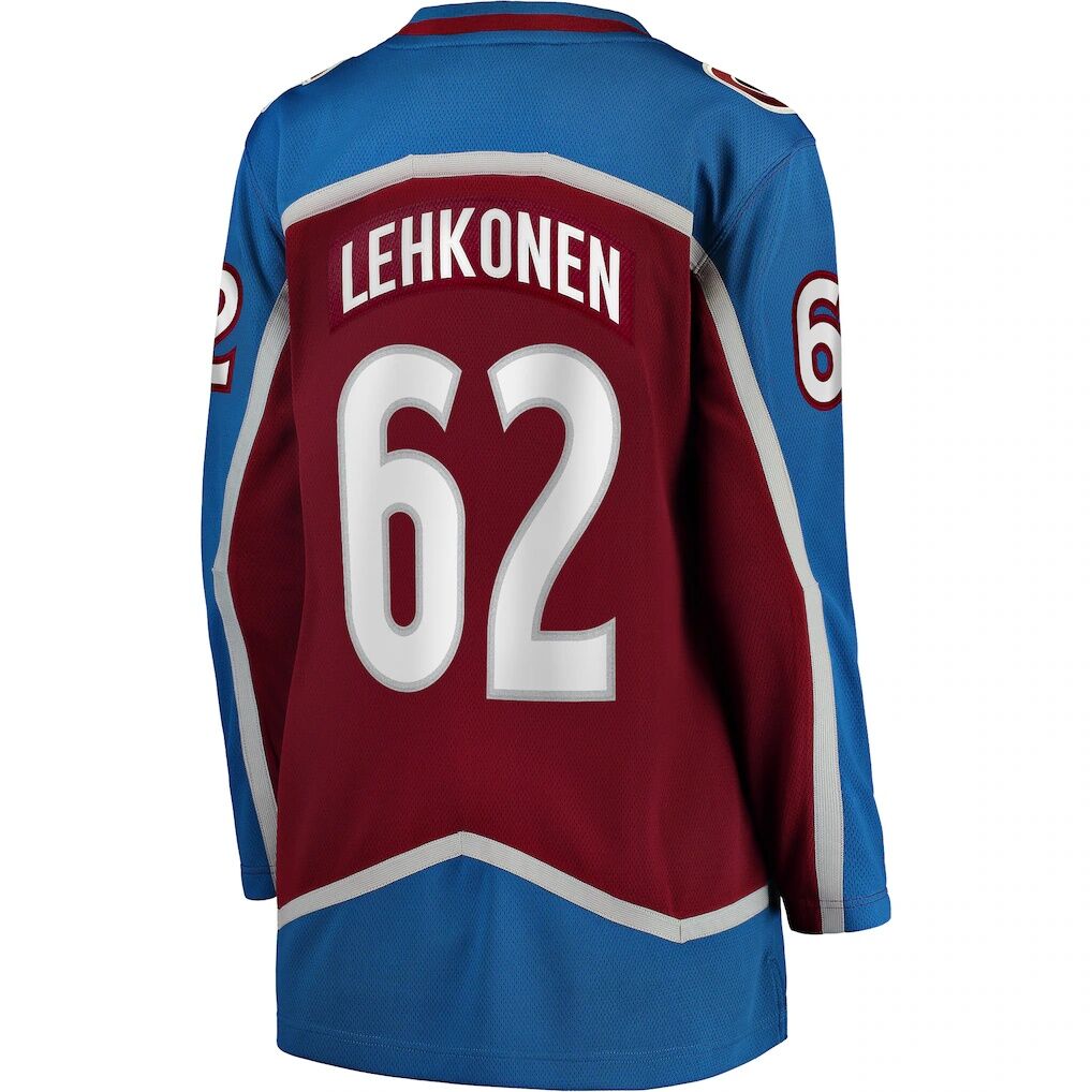 Artturi Lehkonen Colorado Avalanche Fashion7 Women's Home Breakaway Player Jersey - Burgundy