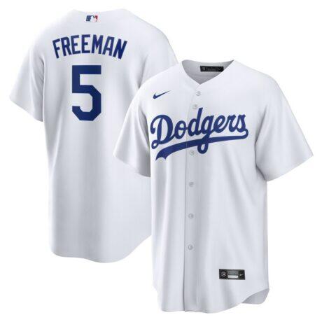 Freddie Freeman Los Angeles Dodgers Nike Replica Player Jersey - White - Front View