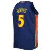 Baron Davis Golden State Warriors Mitchell & Ness Big & Tall Hardwood Classics 2006/07 Swingman Jersey - Navy - Detail View