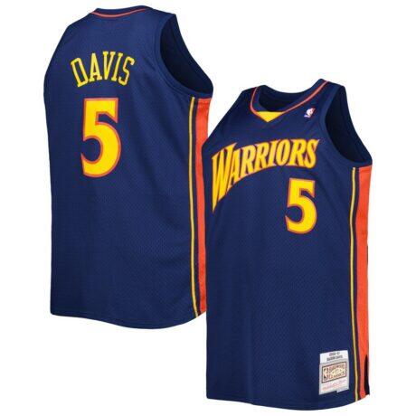 Baron Davis Golden State Warriors Mitchell & Ness Big & Tall Hardwood Classics 2006/07 Swingman Jersey - Navy - Front View