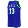Steve Nash Dallas Mavericks Mitchell & Ness Big & Tall Hardwood Classics 1998/99 Swingman Jersey - Blue - Detail View