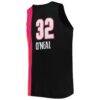 Shaquille O'Neal Miami Heat Mitchell & Ness Big & Tall Hardwood Classics 2005/06 Swingman Jersey - Black - Detail View
