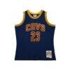 LeBron James Cleveland Cavaliers Mitchell & Ness Big & Tall Hardwood Classics 2008-09 Swingman Jersey - Navy - Front View