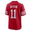 Brandon Aiyuk San Francisco 49ers Nike Team Player Game Jersey - Scarlet - Detail View