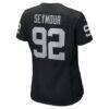 Richard Seymour Las Vegas Raiders Nike Women's Retired Player Game Jersey - Black - Detail View