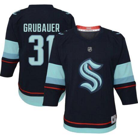 Philipp Grubauer Seattle Kraken Infant Home Replica Player Jersey - - Front View