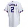 Marcus Semien Texas Rangers Nike Home Replica Player Jersey - White - Detail View