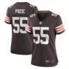 Ethan Pocic Cleveland Browns Nike Women's Game Jersey - Brown - Front View