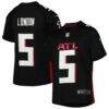 Drake London Atlanta Falcons Nike Youth Game Jersey - Black - Front View