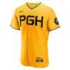 Pittsburgh Pirates Nike City Connect Authentic Jersey - Gold - Side View