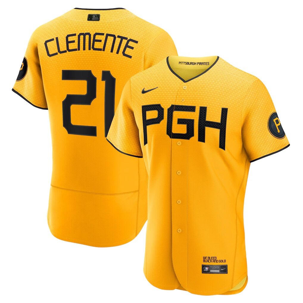 Roberto Clemente Pittsburgh Pirates Nike City Connect Authentic Player Jersey