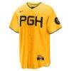 Pittsburgh Pirates Nike City Connect Replica Jersey - Gold - Alt2