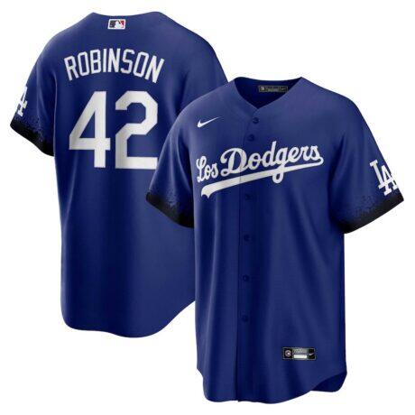 Jackie Robinson Los Angeles Dodgers Nike City Connect Replica Player Jersey - - Front View