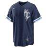 Bo Jackson Kansas City Royals Nike City Connect Replica Player Jersey - Navy - Side View