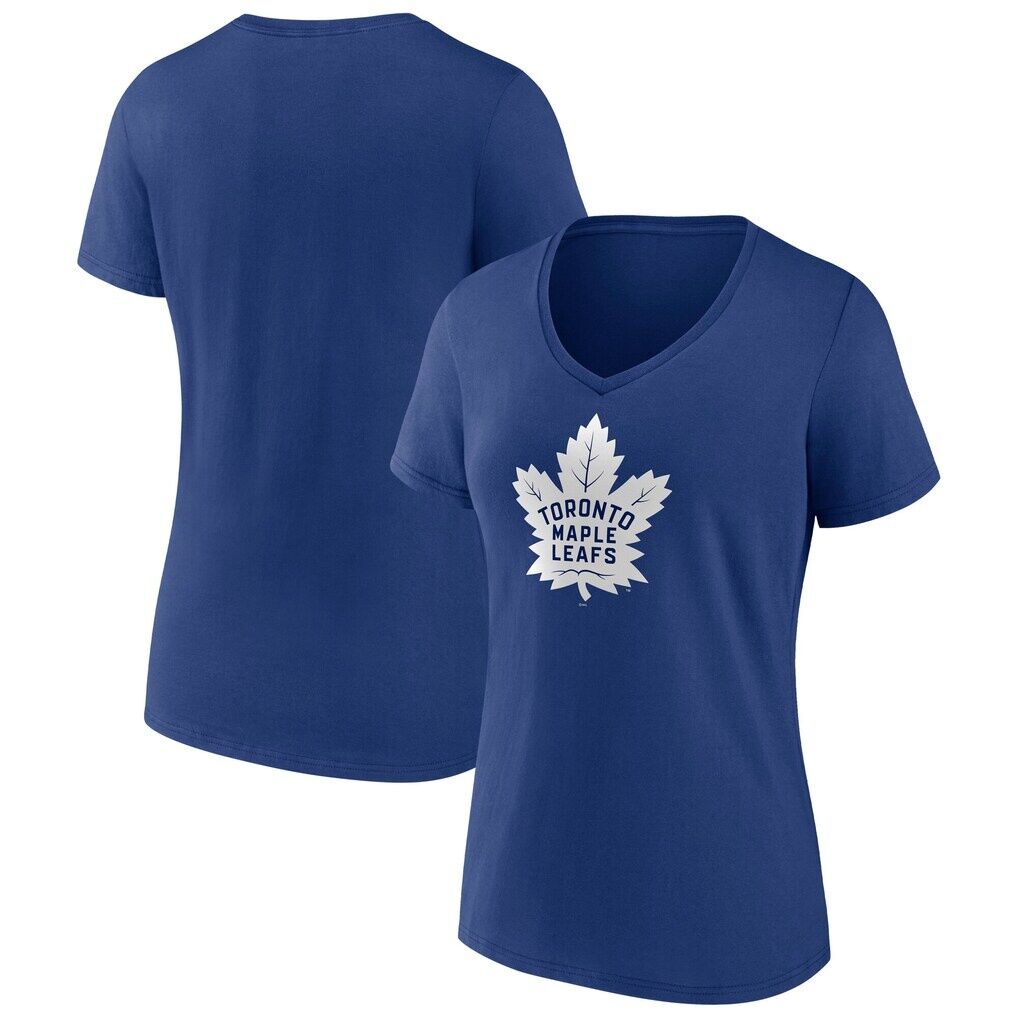 Toronto Maple Leafs Fashion7 Women's Primary Logo Team V-Neck T-Shirt