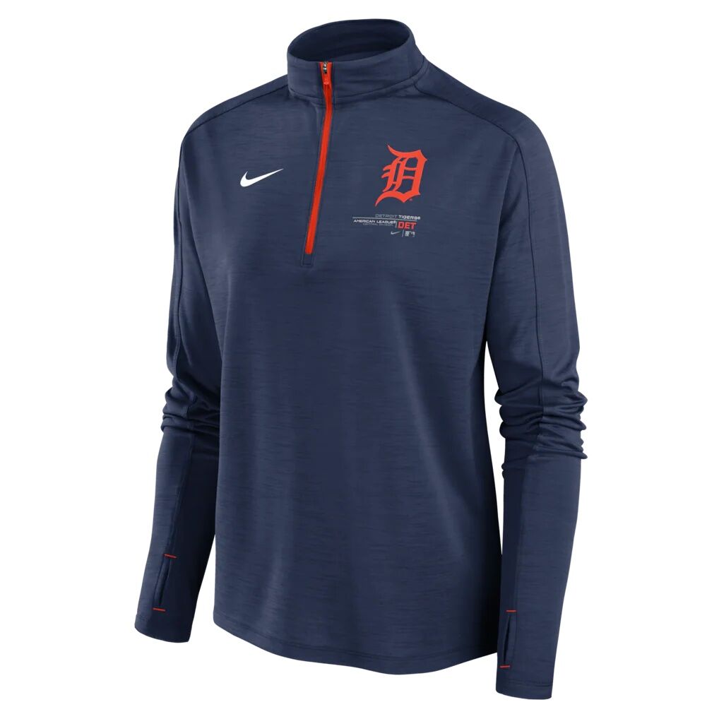 Detroit Tigers Nike Women's Pacer Dri-FIT Quarter-Zip Pullover