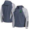 Austin FC adidas All-Weather Raglan Hoodie Full-Zip Jacket - Charcoal - Front View