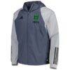 Austin FC adidas All-Weather Raglan Hoodie Full-Zip Jacket - Charcoal - Side View