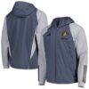 Atlanta United FC adidas All-Weather Raglan Hoodie Full-Zip Jacket - Charcoal - Front View