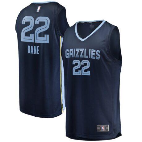 Desmond Bane Memphis Grizzlies Fashion7 Fast Break Replica Jersey - Navy - Front View